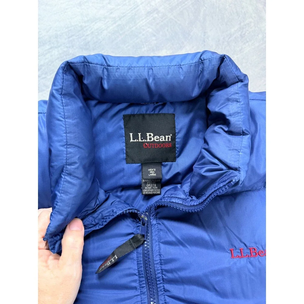 VTG LL Bean Mens L Down Puffer Jacket high loft big baffle Expedition gorpcore